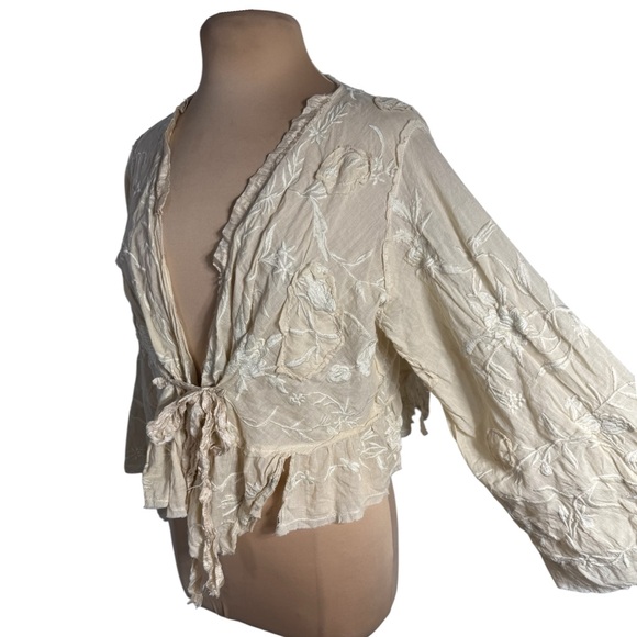 Magnolia Pearl “Lise Lotte” Style Piano Shawl Jacket OSFM JACKET 342 ANWHT RARE - Picture 4 of 10